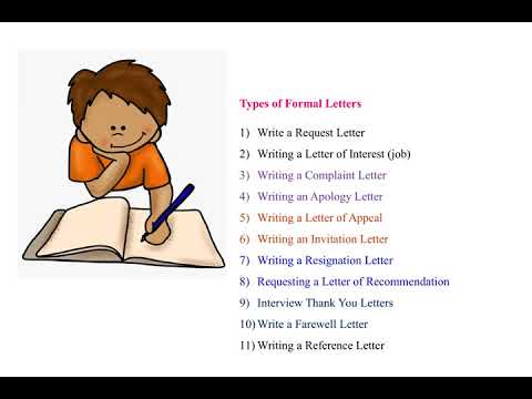 Letter Writing Formal letters and Informal letters - YouTube