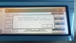 Comment corriger le code Erreur U1-01 avec Sharp MX-M450N. Réalisée et Présentée Par OTEC M-S.