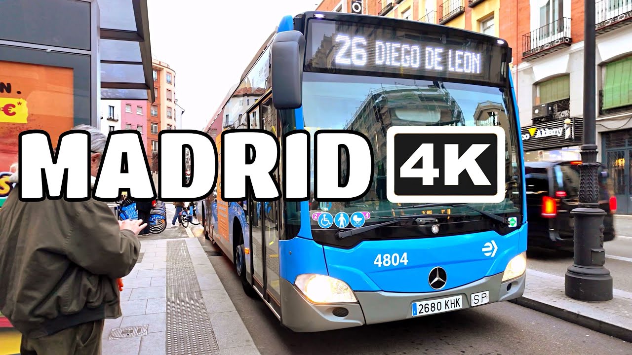 🚍  Buses in Madrid, Spain 🇪🇸 4K ULTRA HD 60FPS | EMT City Bus Models