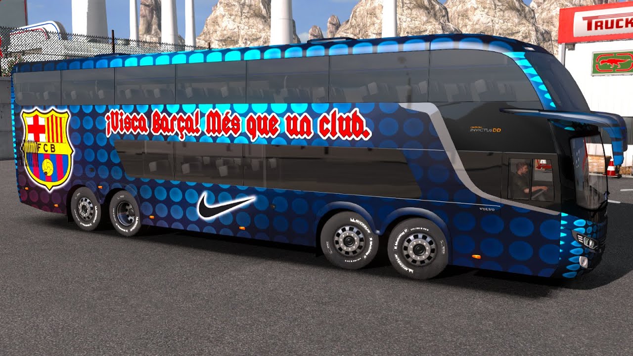 Mod de pintura bus Volvo DD Invictus. FC Barcelona. ATS 1.36, 1.37, 1.38