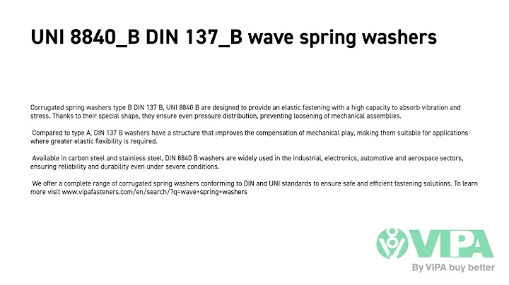 UNI 8840_B DIN 137_B wave spring washers