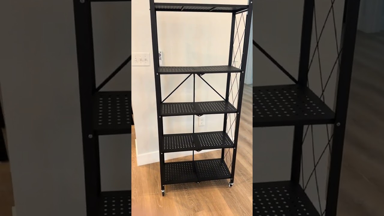 Joybos® Heavy Duty Foldable Metal Organizer Shelves with Wheels