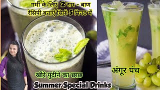 भीषण गर्मी में मेहमानों के लिए बनाया/ 2 Refreshing Summer Drink /Summer Drink Recipes/ Summer Drinks