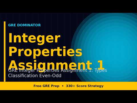 GRE Integer Properties Assignment 1: Types Classification Even-Odd