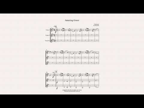 Amazing Grace - For Violin ensemble 3 parts - John Newton