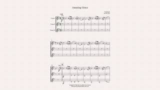 Amazing Grace - For Violin ensemble 3 parts - John Newton