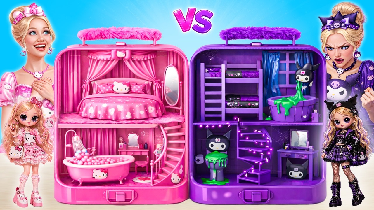 Room Makeover| Pink vs Purple 🏰✨ 単色住宅DIYチャレンジ by Pipi
