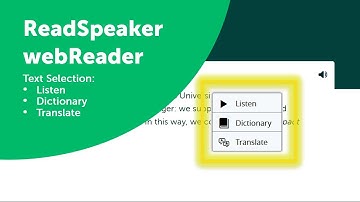 ReadSpeaker webReader : Text Selection