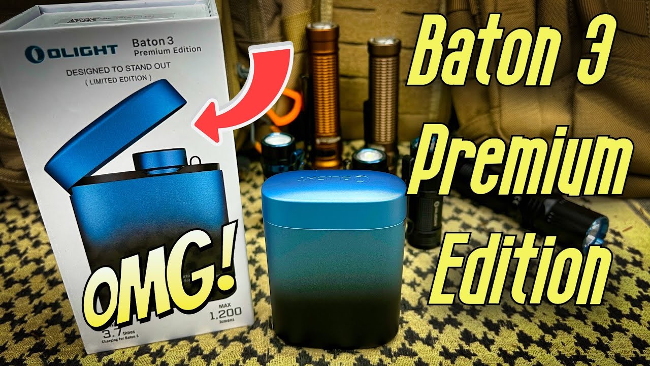 Lampe Torche Olight Baton 3 Premium Edition - 1200 Lumens - Boîtier Charge Sans Fil USB