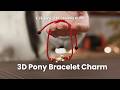 Pony Bracelet Charm 4-axis Carving with Carvera