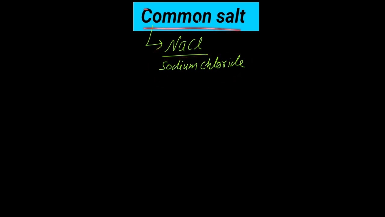 Common salt | Formula of common salt