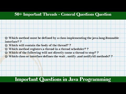 MCQ Questions Threads - General Questions with Answers
