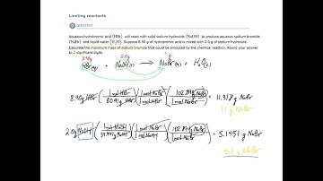 ALEKS - Limiting reactants (Example 2)