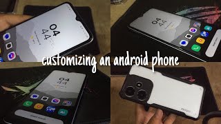 customizing an android phone | minimalist | aesthetic homescreen