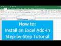How to Install an Excel Add in