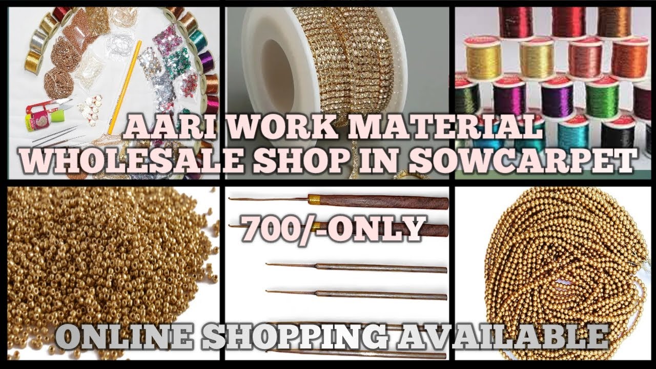 "Sowcarpet Aari Work Material Wholesale - Best Quality & Affordable Price!