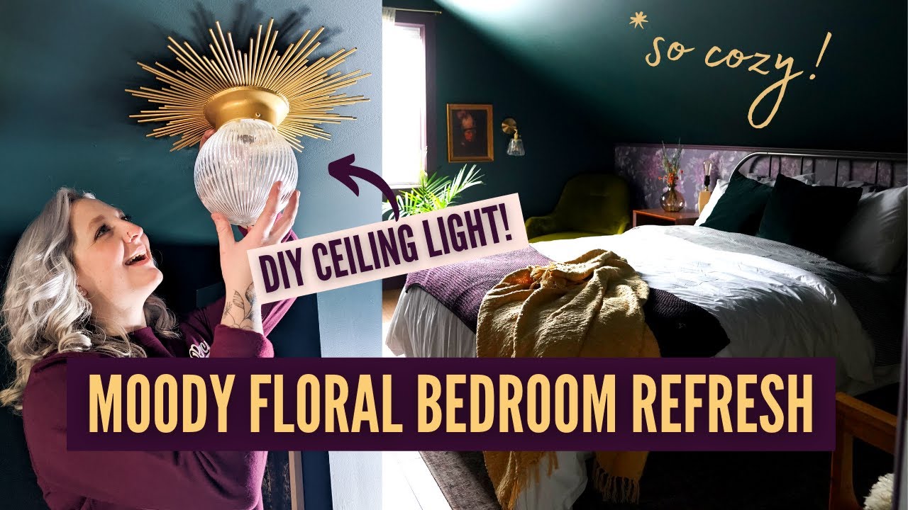 eos black Update 2022 *DARK \u0026 MOODY* floral bedroom refresh | simple diy updates with big impacts! | DIY Danie