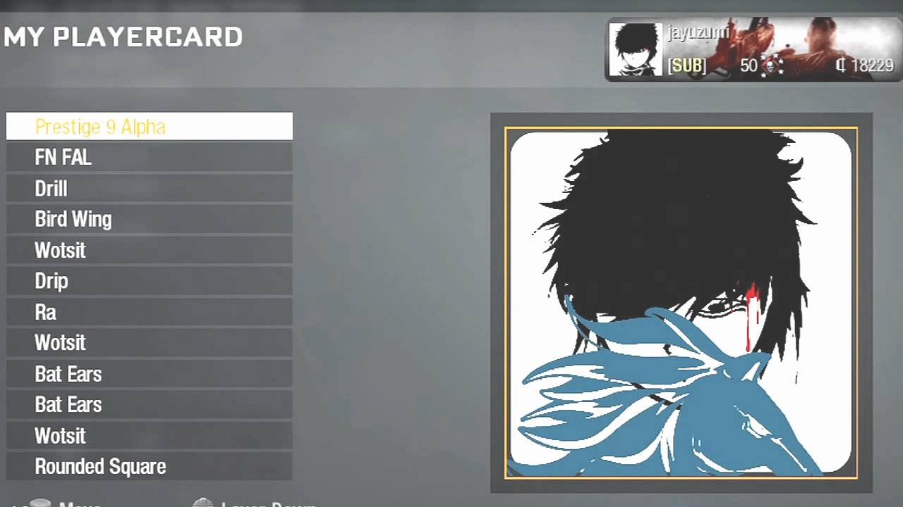 Black ops playercard(jayuzumi)