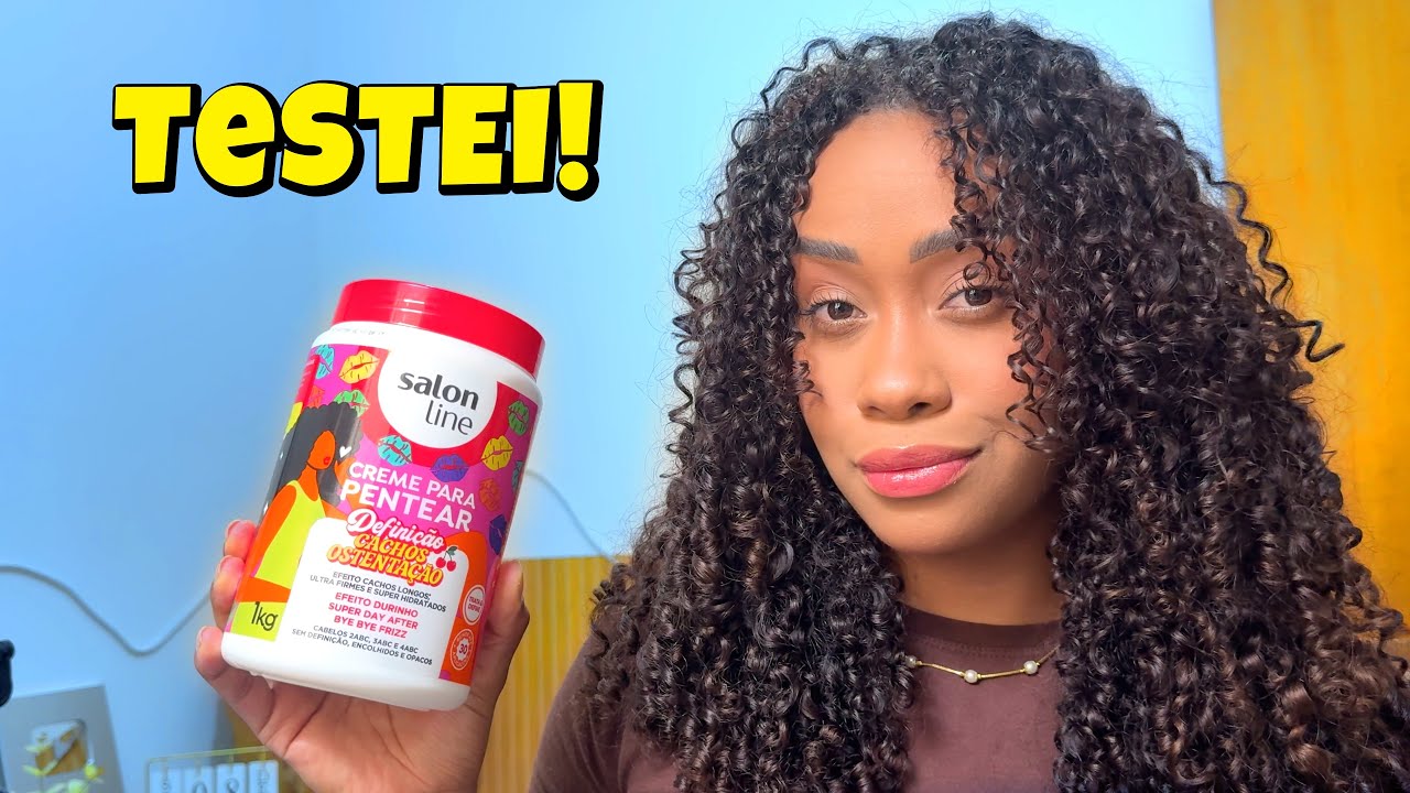 👩🏽‍🦱CACHOS OSTENTAÇÃO SALON LINE | TESTEI E ME SURPREENDI - Ficou durinho? Vale a pena? #resenha 