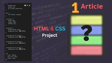 عمل  مقال على الويب |  Article #1 | HTML & CSS Projects