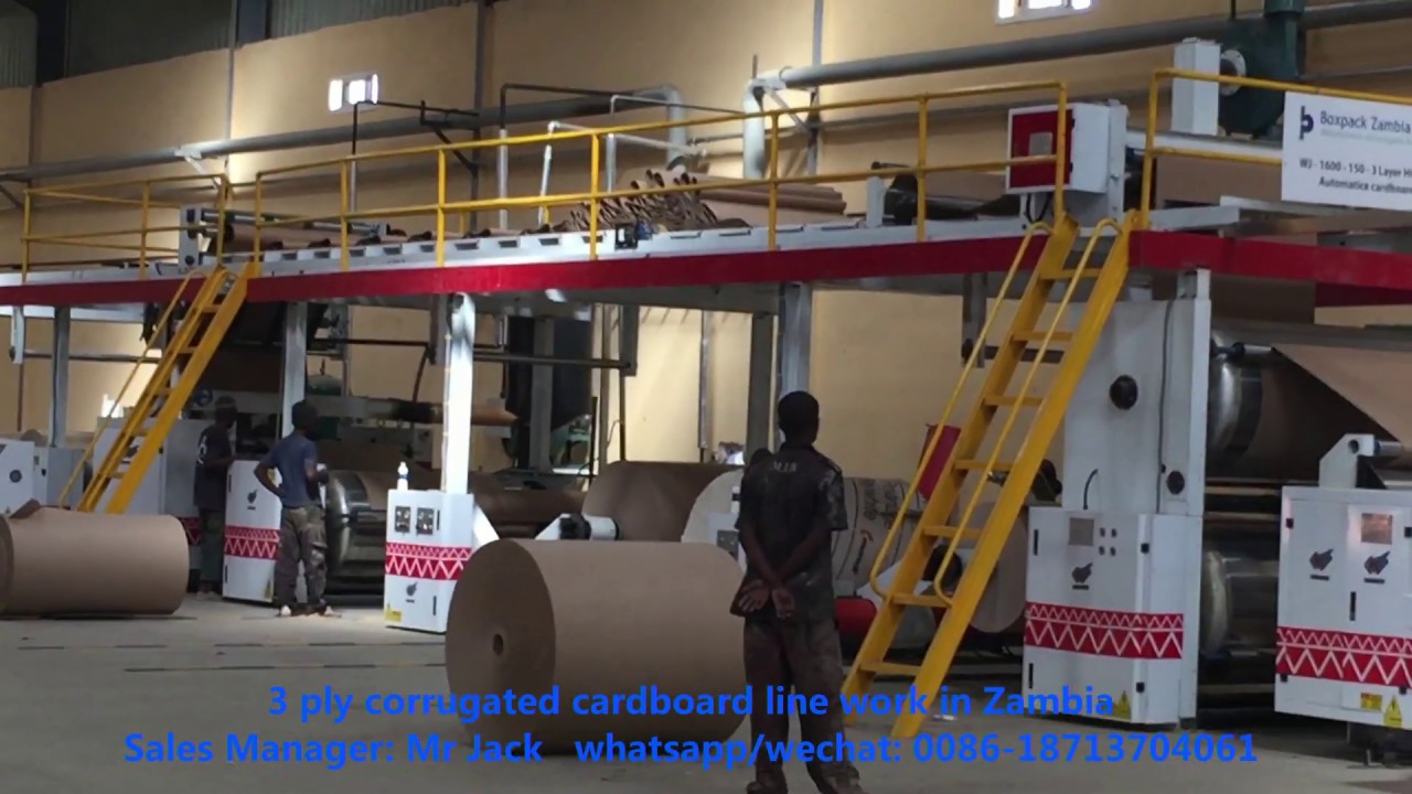HYWJ-1600-150-3 Automatic 3 ply corrugated cardboard line