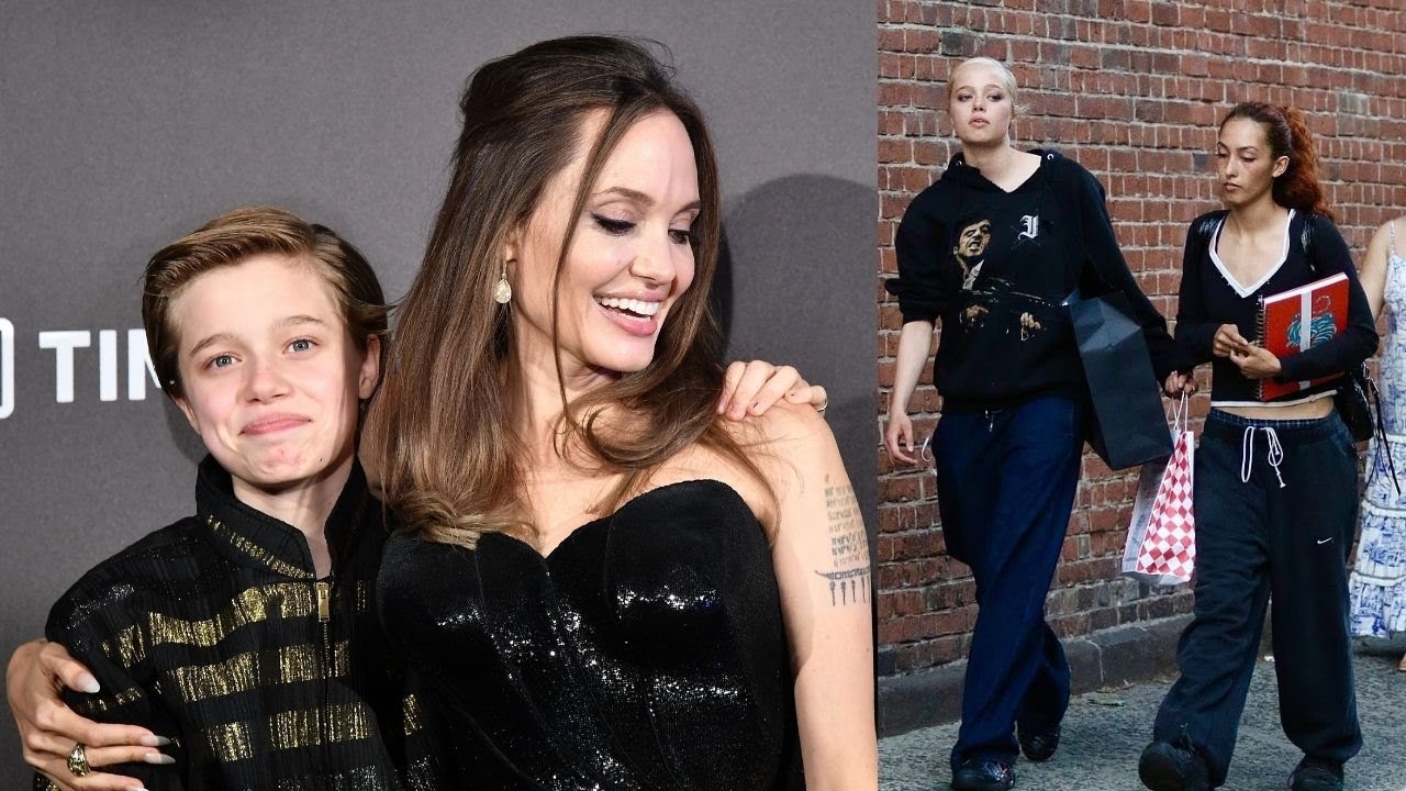 Дочь Анджелины Джоли Шайло дебютировала с яркой платиновой шевелюрой и пирсингом на редкой прогул...