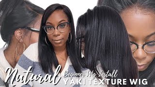 Natural Texture CLEAN PLUCKED Yaki HD Lace WIG Install for Beginners NO Silk Press! WowAfrican