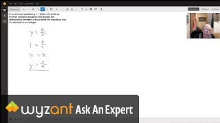 Inverse variation equation