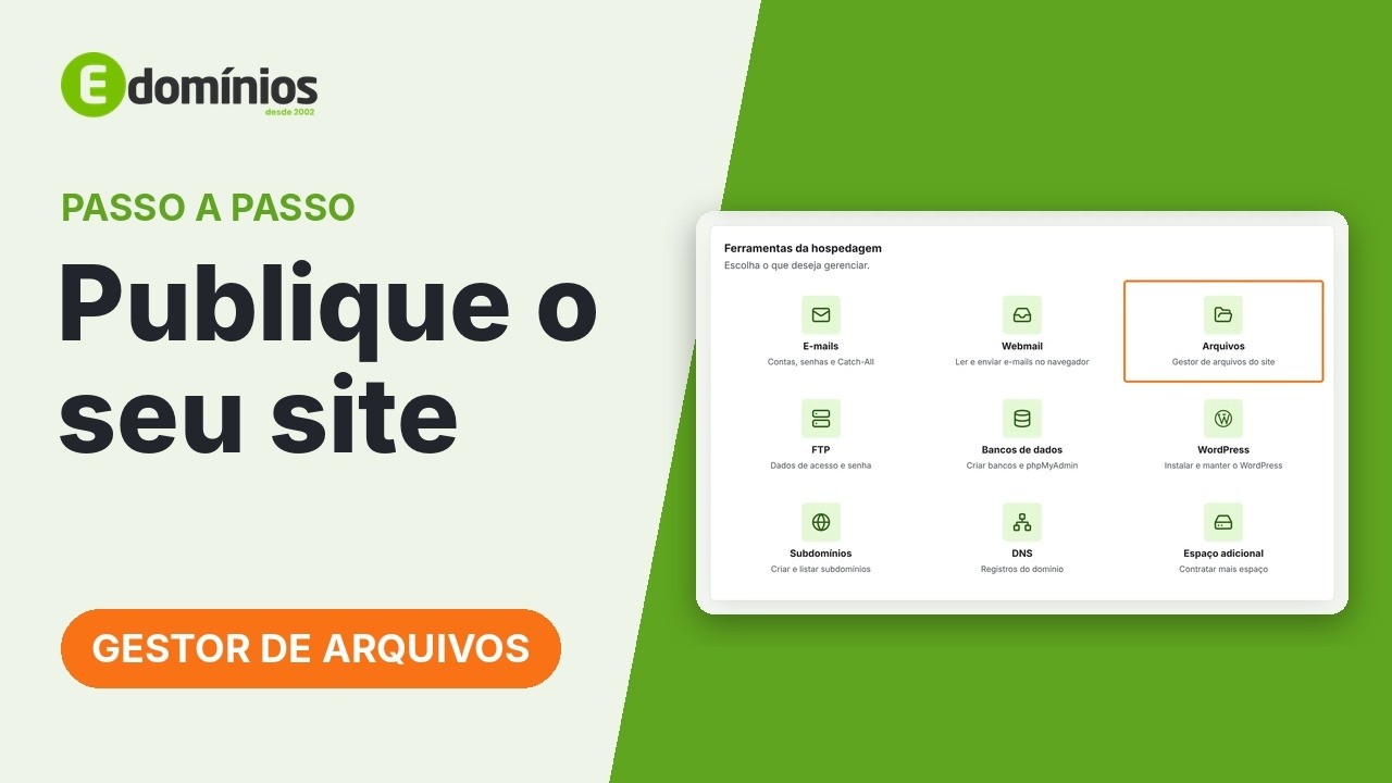 Vídeo: Enviar arquivos e publicar o site