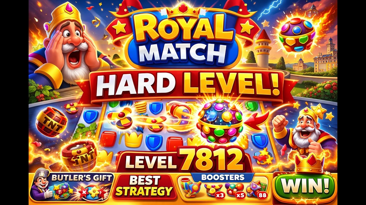 Royal Match Level 7811&7812 Hard Level 😱 | Butler’s Gift Complete Strategy 🔥
