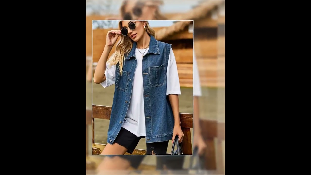 Button Down Denim Vest