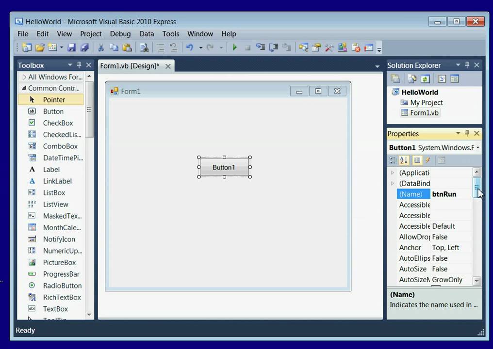 visual basic 2010 tutorial