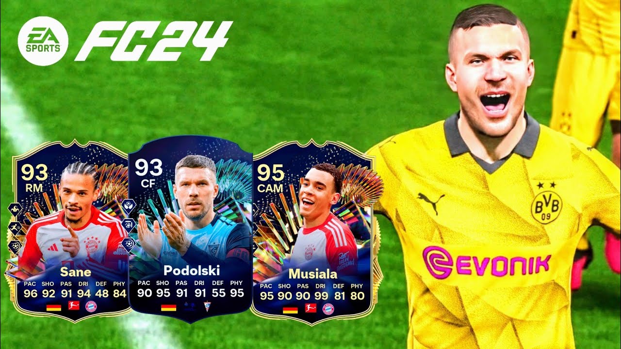 TOTS MOMENTS (93) PODOLSKI , TOTS (95) MUSIALA , (93) SANE | EA FC 24 ULTIMATE TEAM