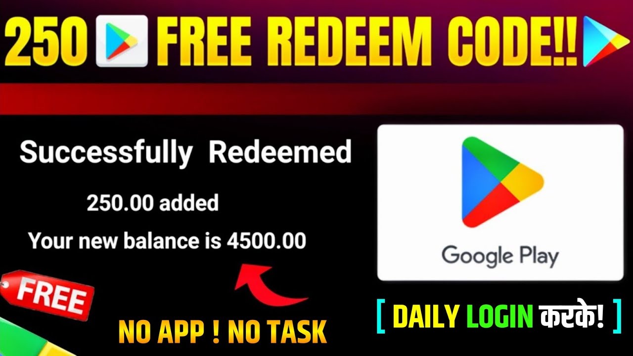 FREE REDEEM CODES INSTANT 🤩 | 250 REDEEM CODE FREE | HOW TO GET GOOGLE PLAY STORE REDEEM CODES FREE