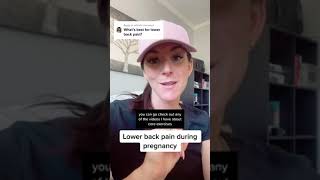 Lower Back Pain during Pregnancy