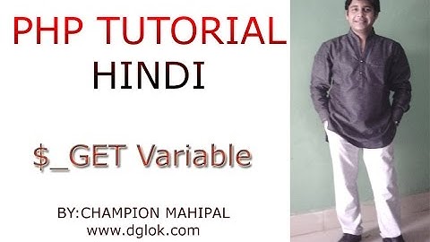 Learn PHP Tutorial in Hindi 33 URL Rewriting and using GET Gobal Variable