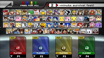 All Characters in Super Smash Flash 2 Project B Patch 9