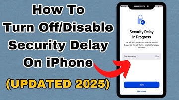 How To Turn OFF Security Delay in Progress in iPhone (UPDATED)