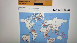 Fastest attempt of World Countris quiz on sporcle (ONLY 23 SECONDS)