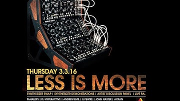 Less is More Synthesizer Panel: Origins of Danny Livewire