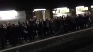 Villa, Birmingham and Coventry fans singing Wonderwall at the station.