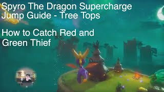 How to Catch Red and Green Thief in Tree Tops using Supercharge Jump  - Spyro The Dragon Reignited