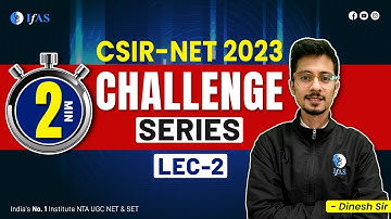 CSIR NET 2023 Challenge Series Question | General Aptitude | IFAS