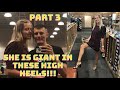 Hot tall russian girl tries tallest heels in the store part 3