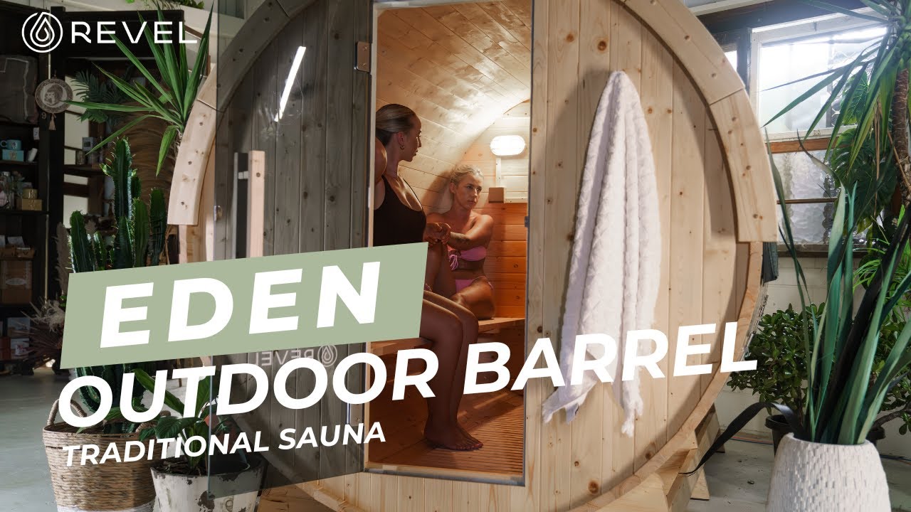 REVEL EDEN OUTDOOR TRADITIONAL BARREL SAUNA