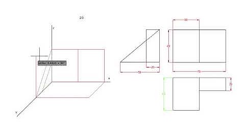 Dibujar perspectiva caballera aplicando coeficiente de reducción.