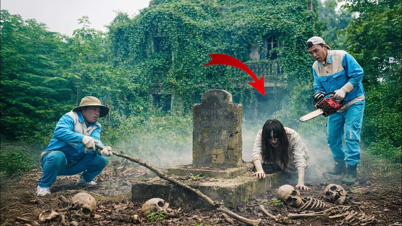 Time-Lapse: We Tried Clearing the Forgotten Grave… Then She Appeared - Is that a ghost?👻