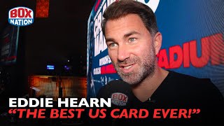 Eddie Hearn PUMPED UP REACTION To Riyadh Season Mega Card In Los Angeles