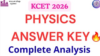 KCET 2026 -Physics answer key #kcet2026 #kea #engineering