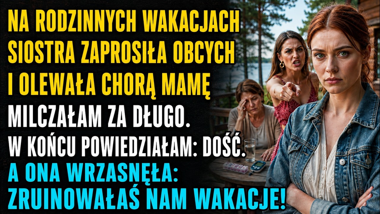 Zaplanowałam całe te wakacje, żeby mama mogła wreszcie odpocząć. Spakowałam jej leki, sprawdziłam szpitale, zarezerwowałam domek nad jeziorem. A moja siostra Milena, która nie kiwnęła palcem,...